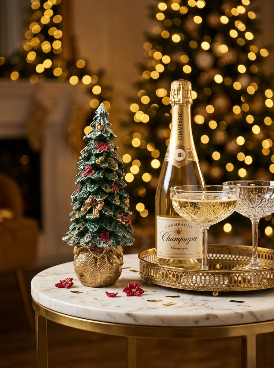 Golden Christmas El Yapımı Dekoratif Yılbaşı Ağacı