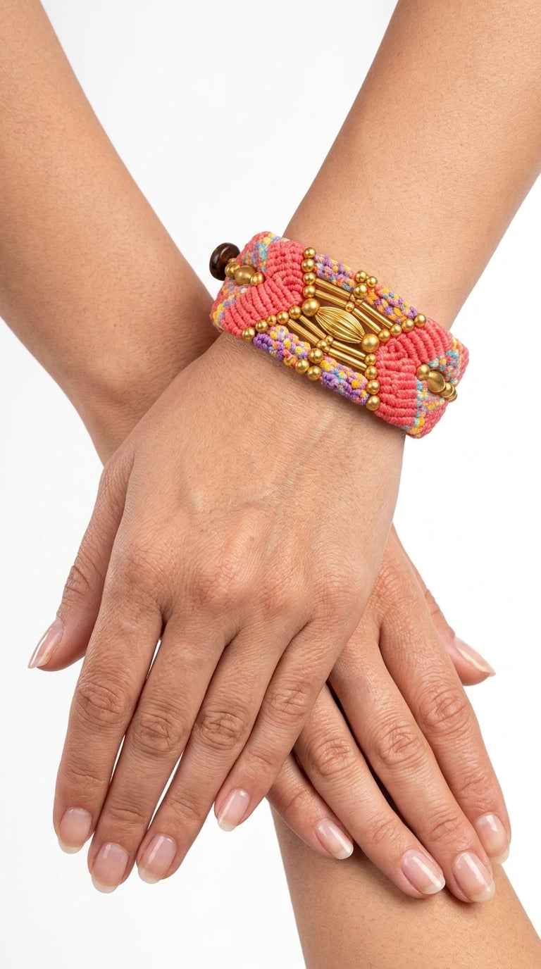 Nomad Relic Bracelet – Blush Rose