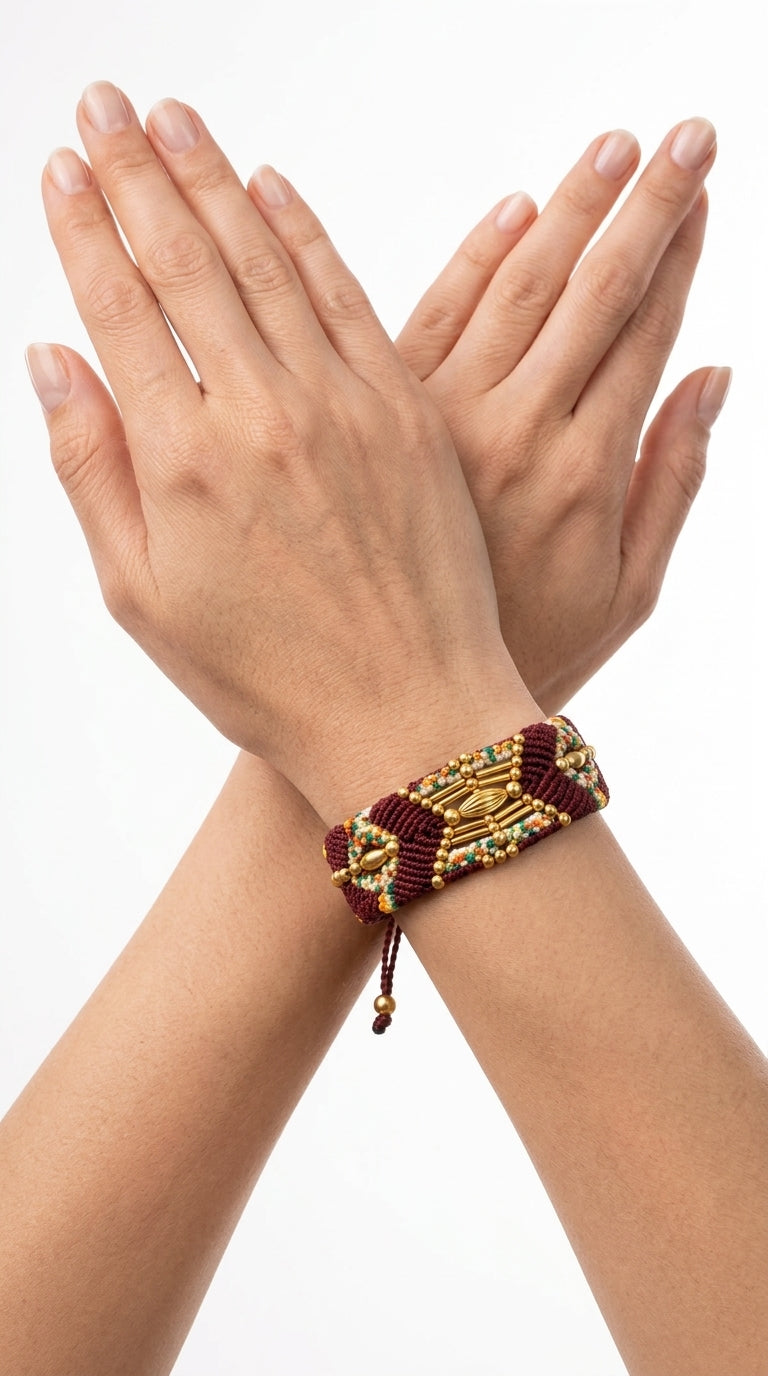 Nomad Relic Bracelet – Burgundy