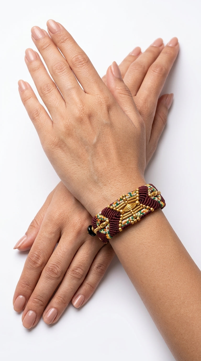 Nomad Relic Bracelet – Burgundy