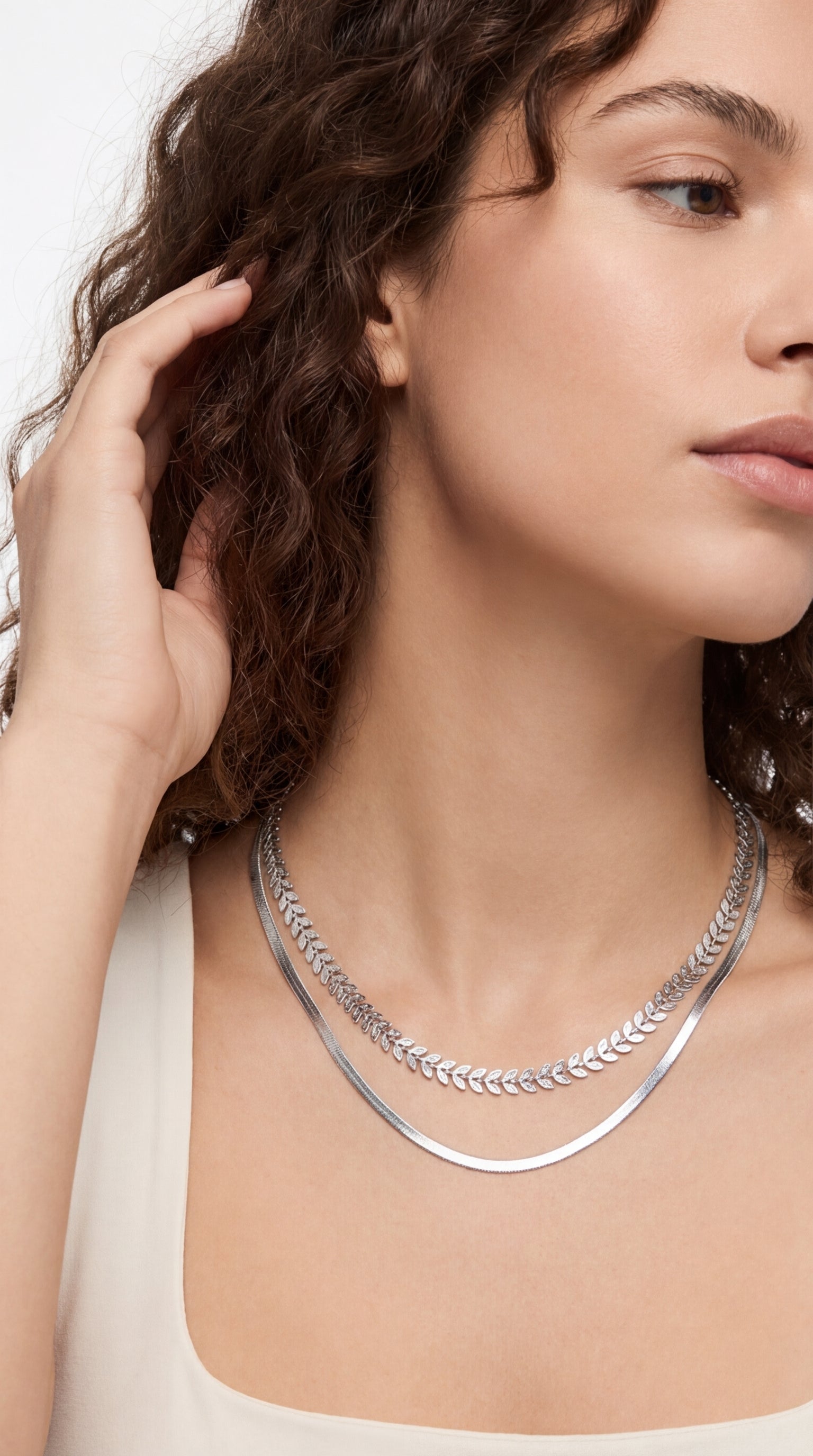 Laurel Link Kolye -Silver Tone