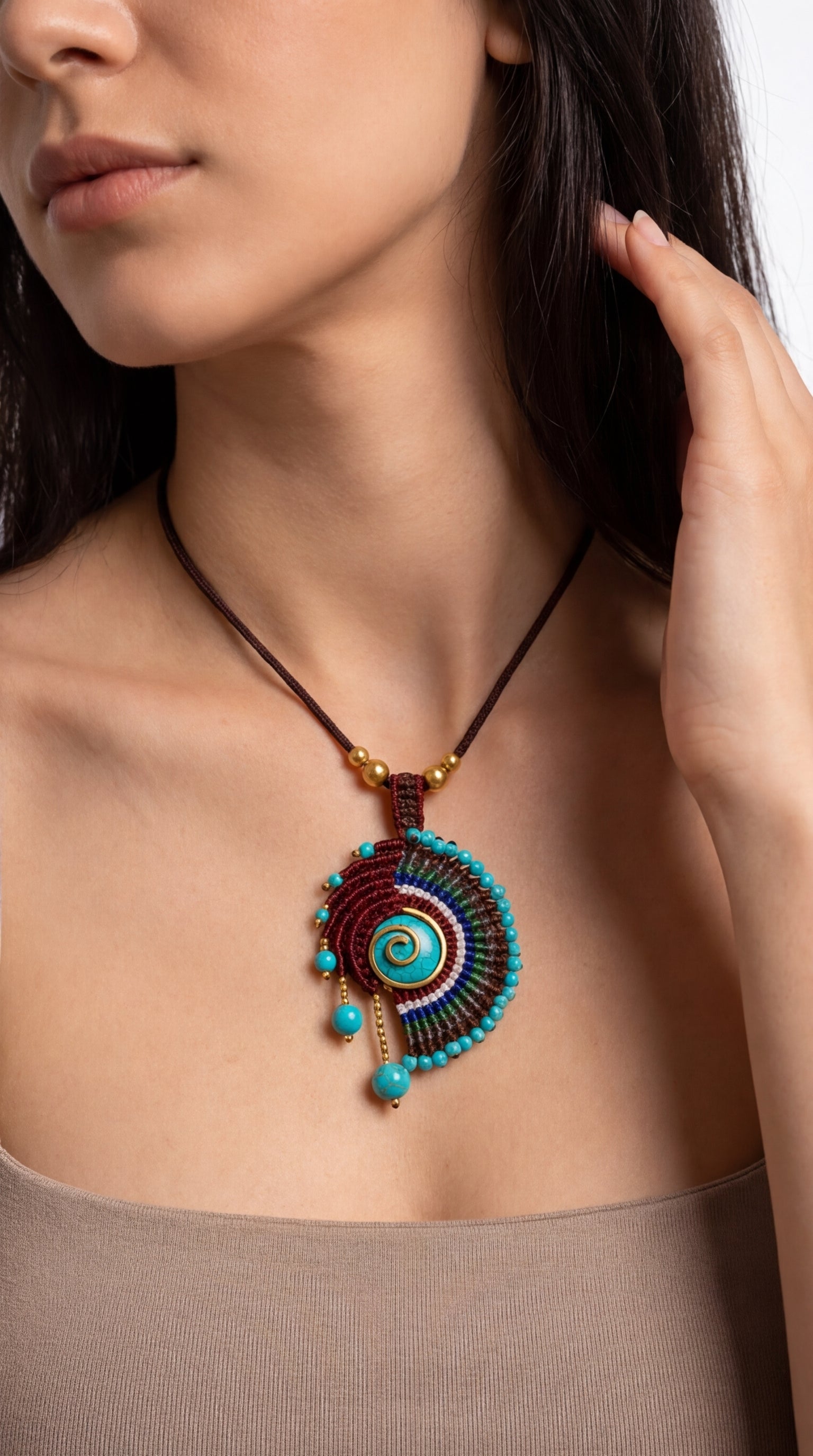Nomad Weave Stone Necklace