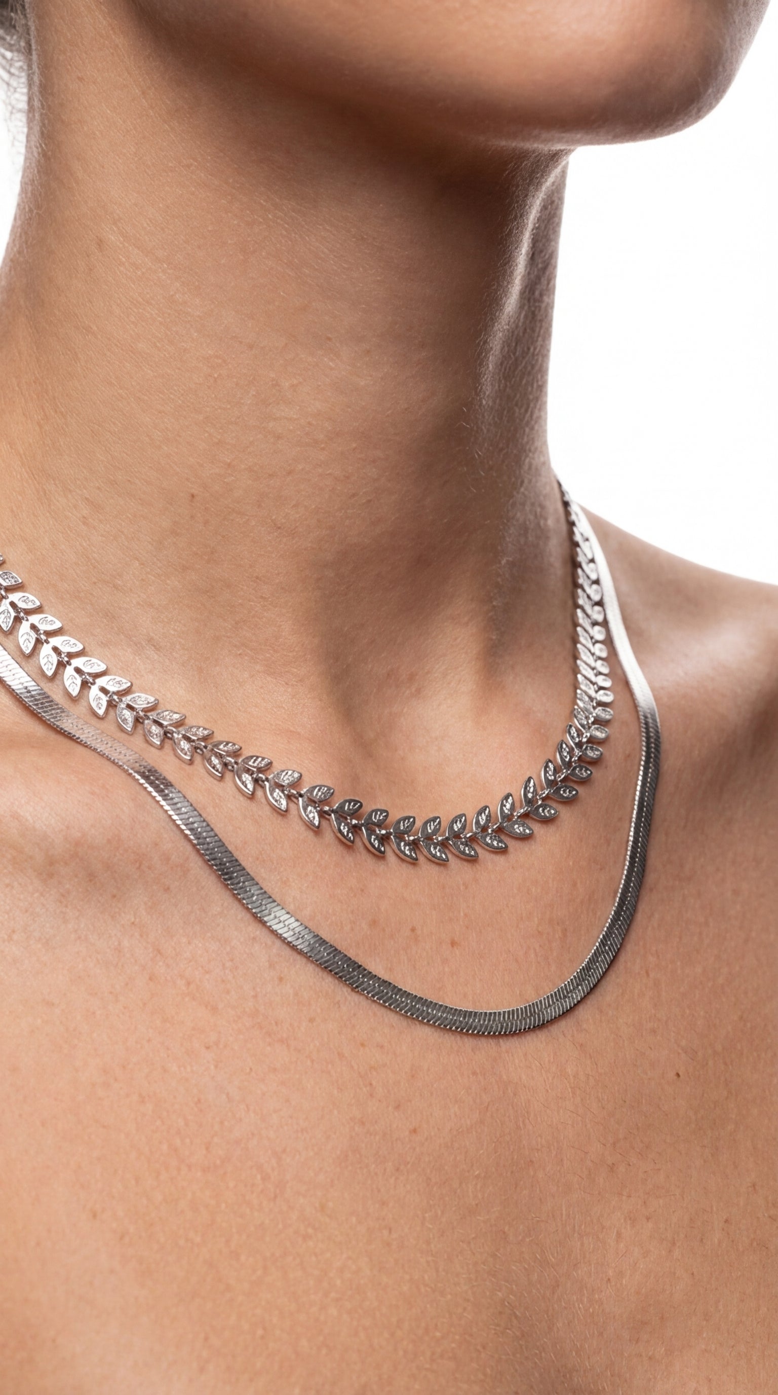 Laurel Link Kolye -Silver Tone