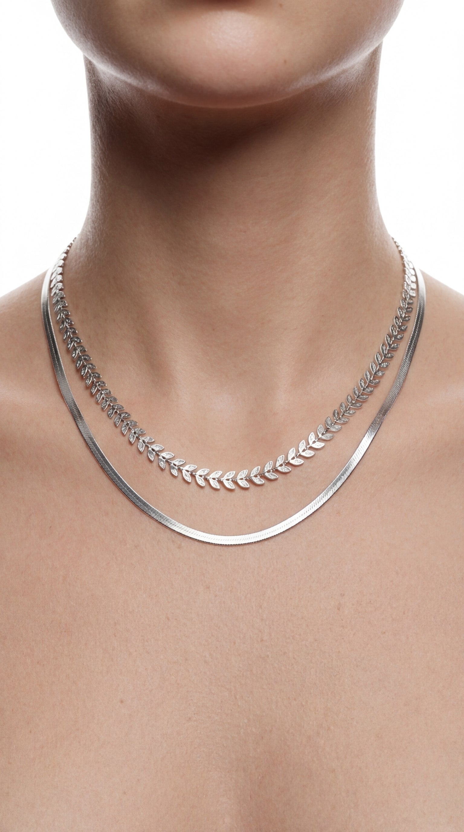 Laurel Link Kolye -Silver Tone