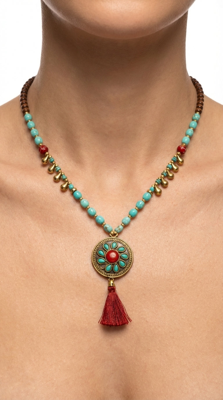 Nomad Ember Tasseled Necklace