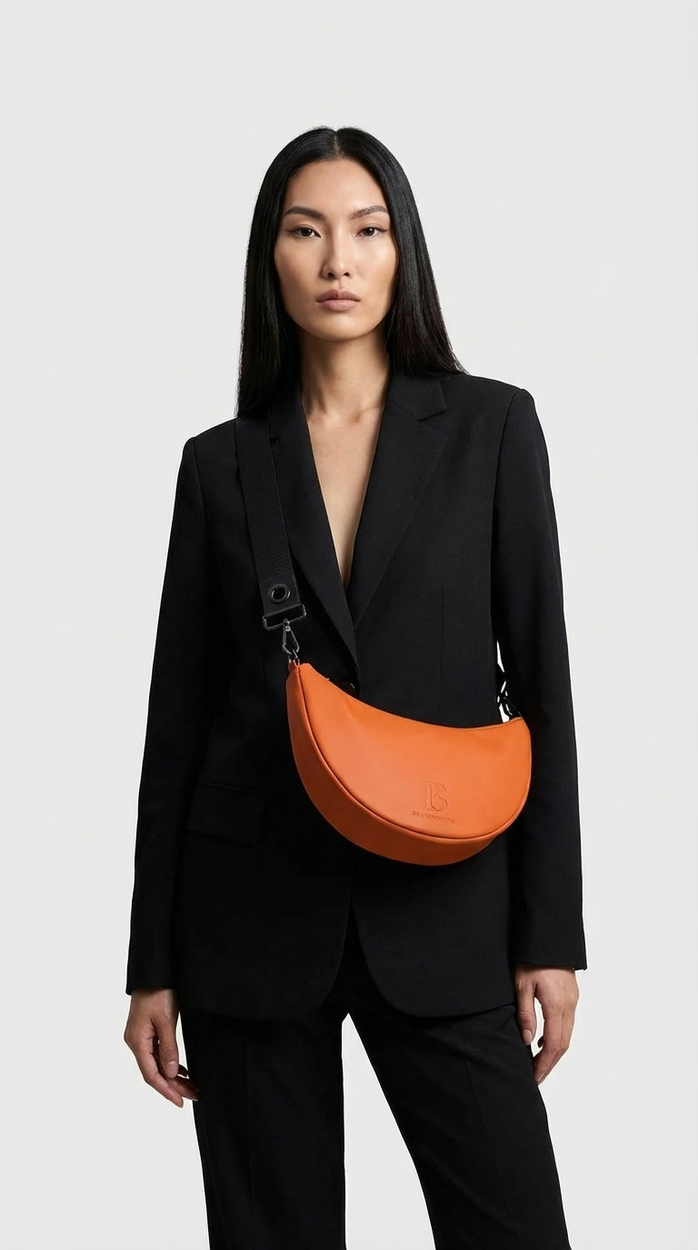 Tangerine Drift Crossbody Bag