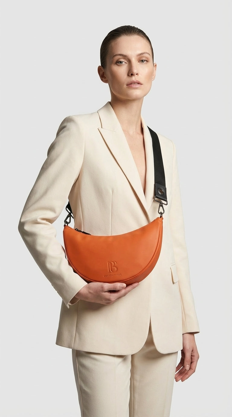 Tangerine Drift Crossbody Bag