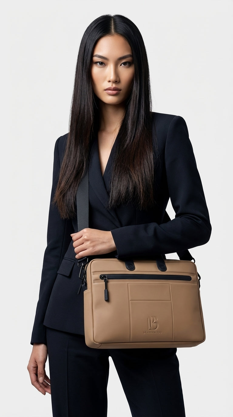 Camel Hair Align Laptop Bag
