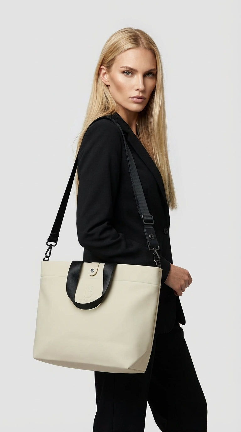 Sand Beige Loop Tote Bag