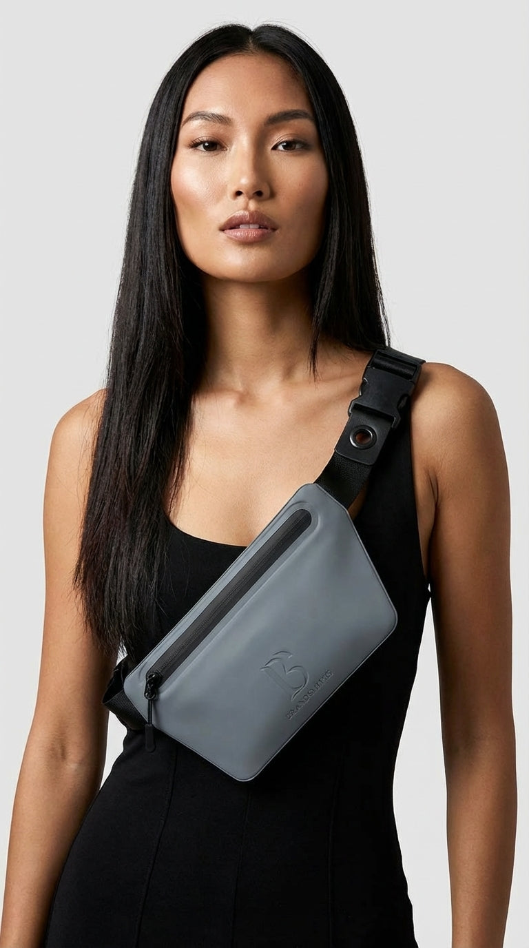 Ash (Ash Grey) Slant Belt Bag