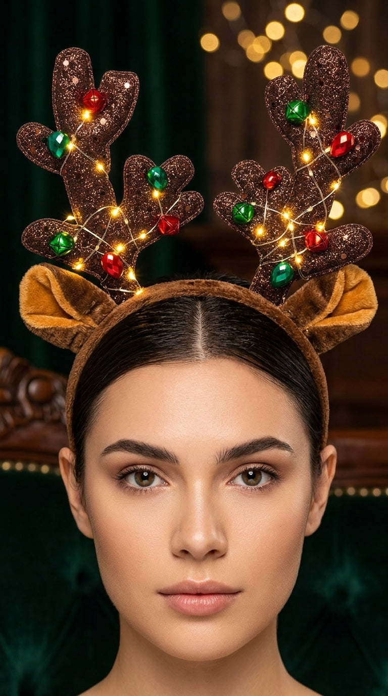 Light Up Reindeer Işıklı Yılbaşı Tacı