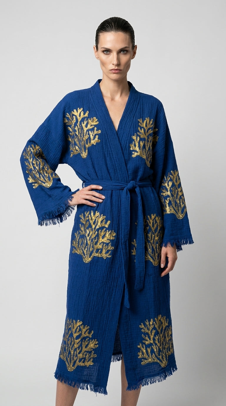 Blue Ethereal Coral Kimono