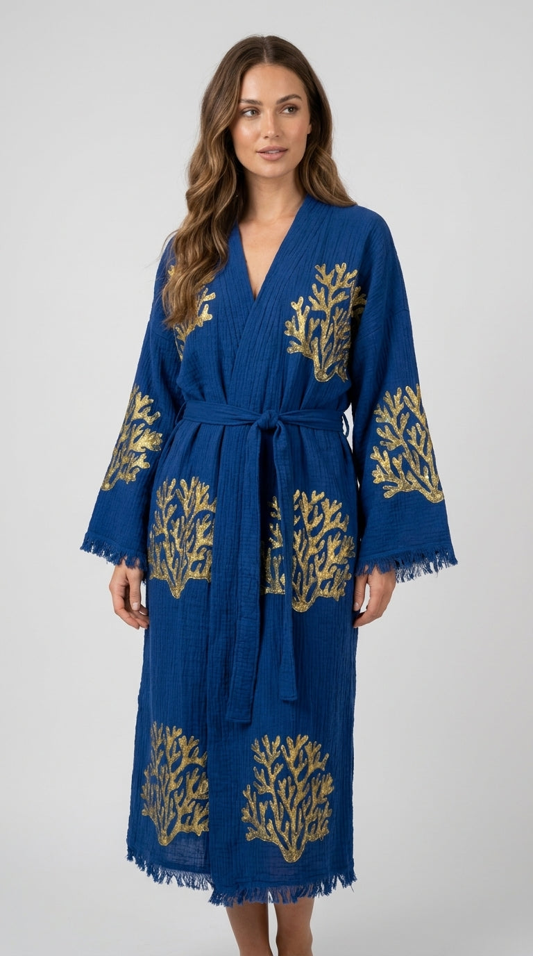 Blue Ethereal Coral Kimono