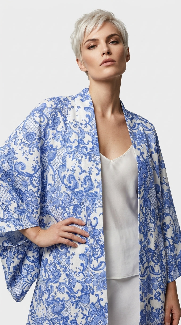 MISKA Azure Baroque Kimono