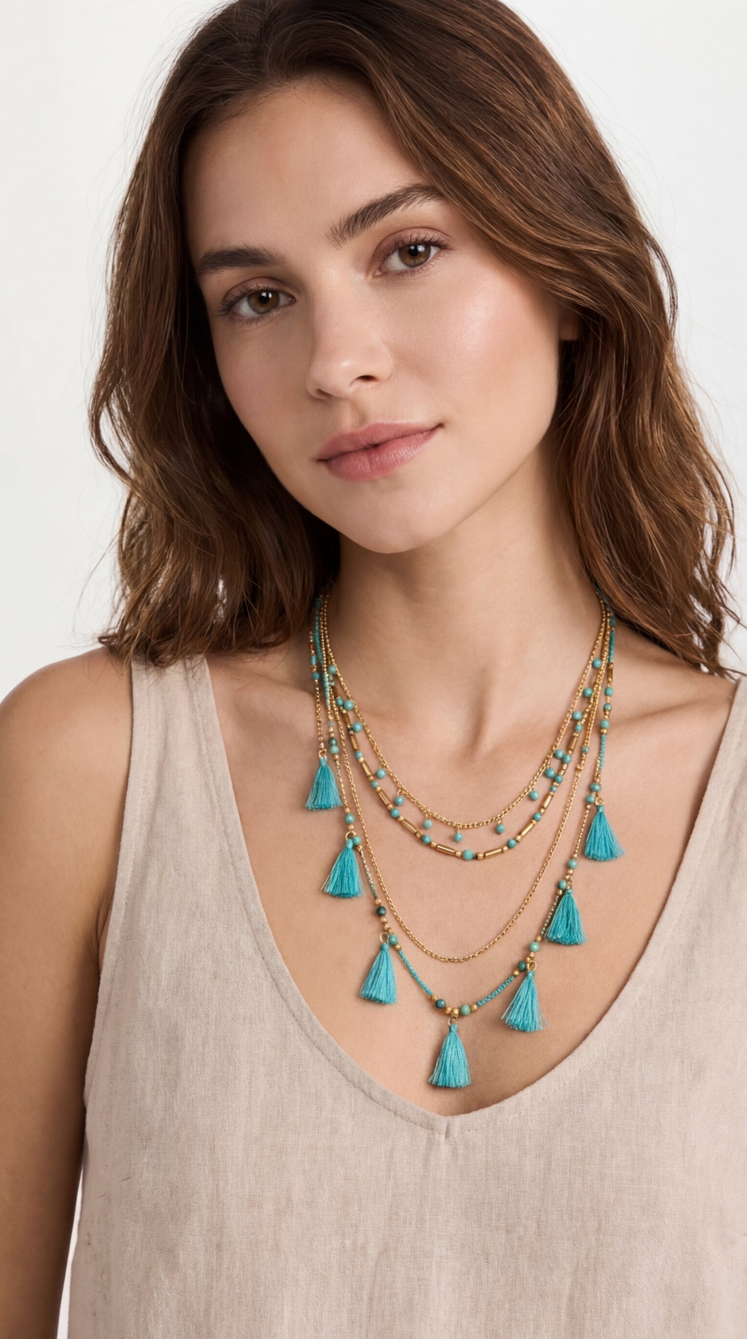 Azure Ethnic Necklace - Blue