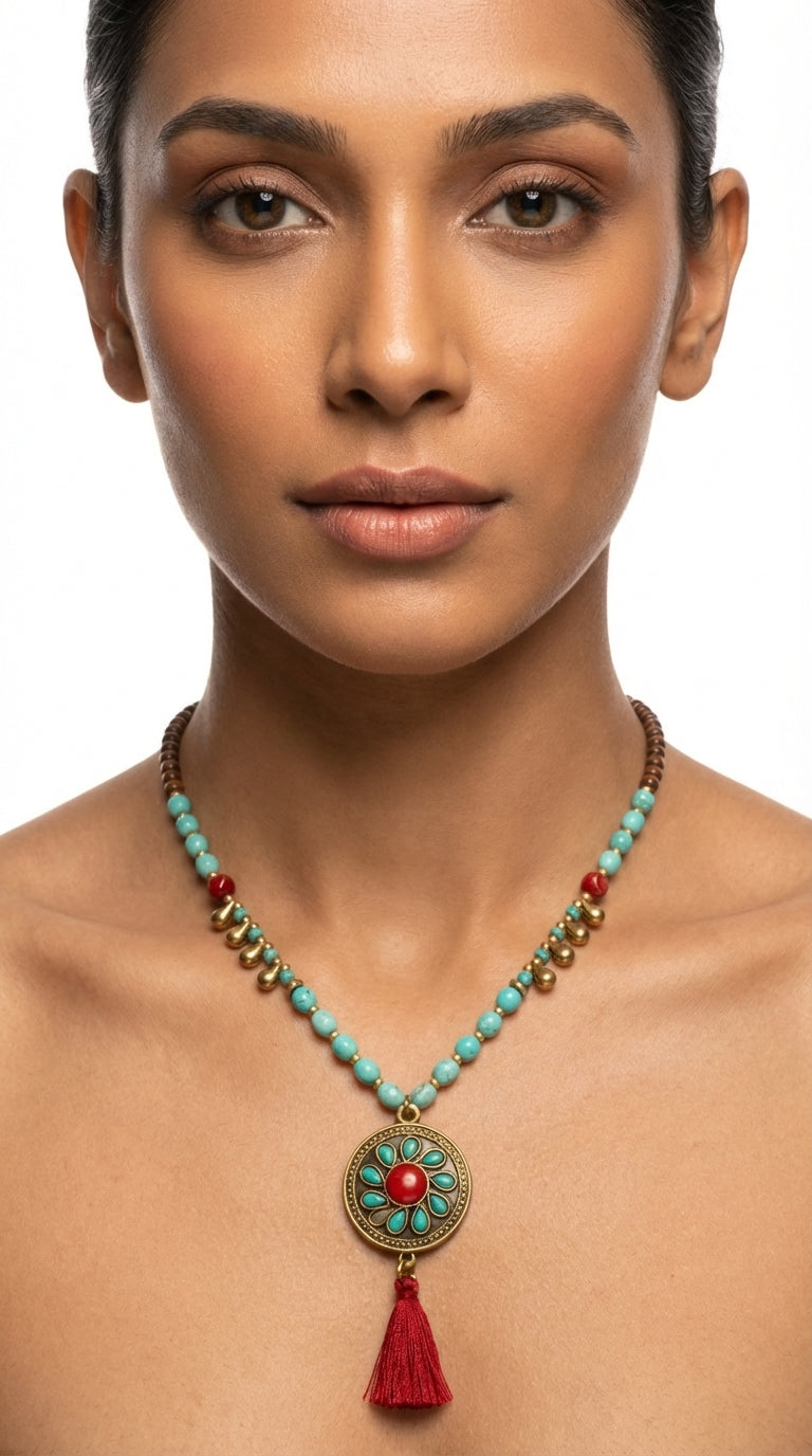 Nomad Ember Tasseled Necklace