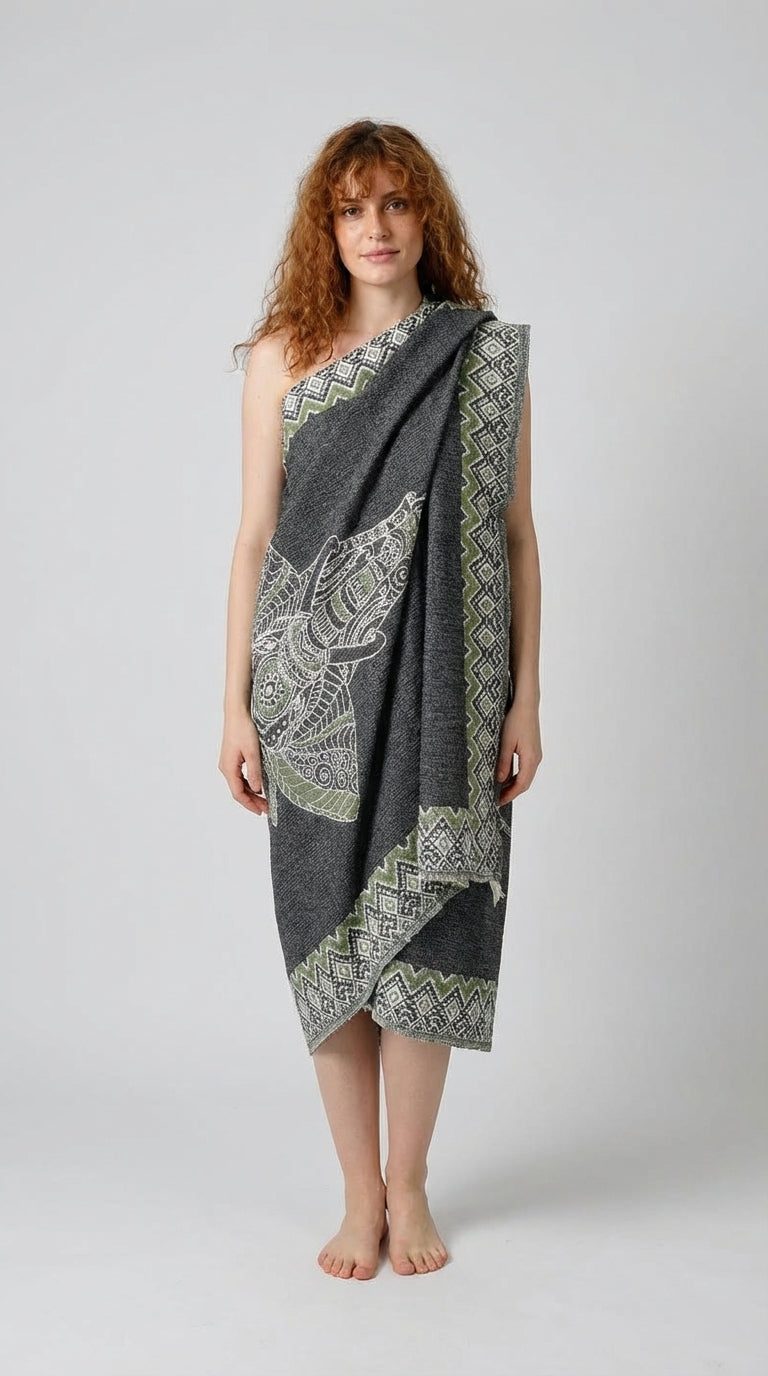 Green- Black Elephant Peştemal