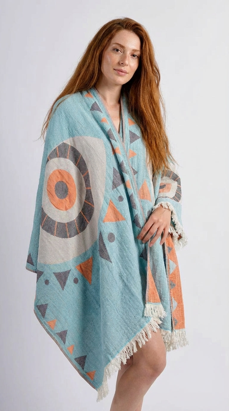 Blue Evil Eye Peştemal