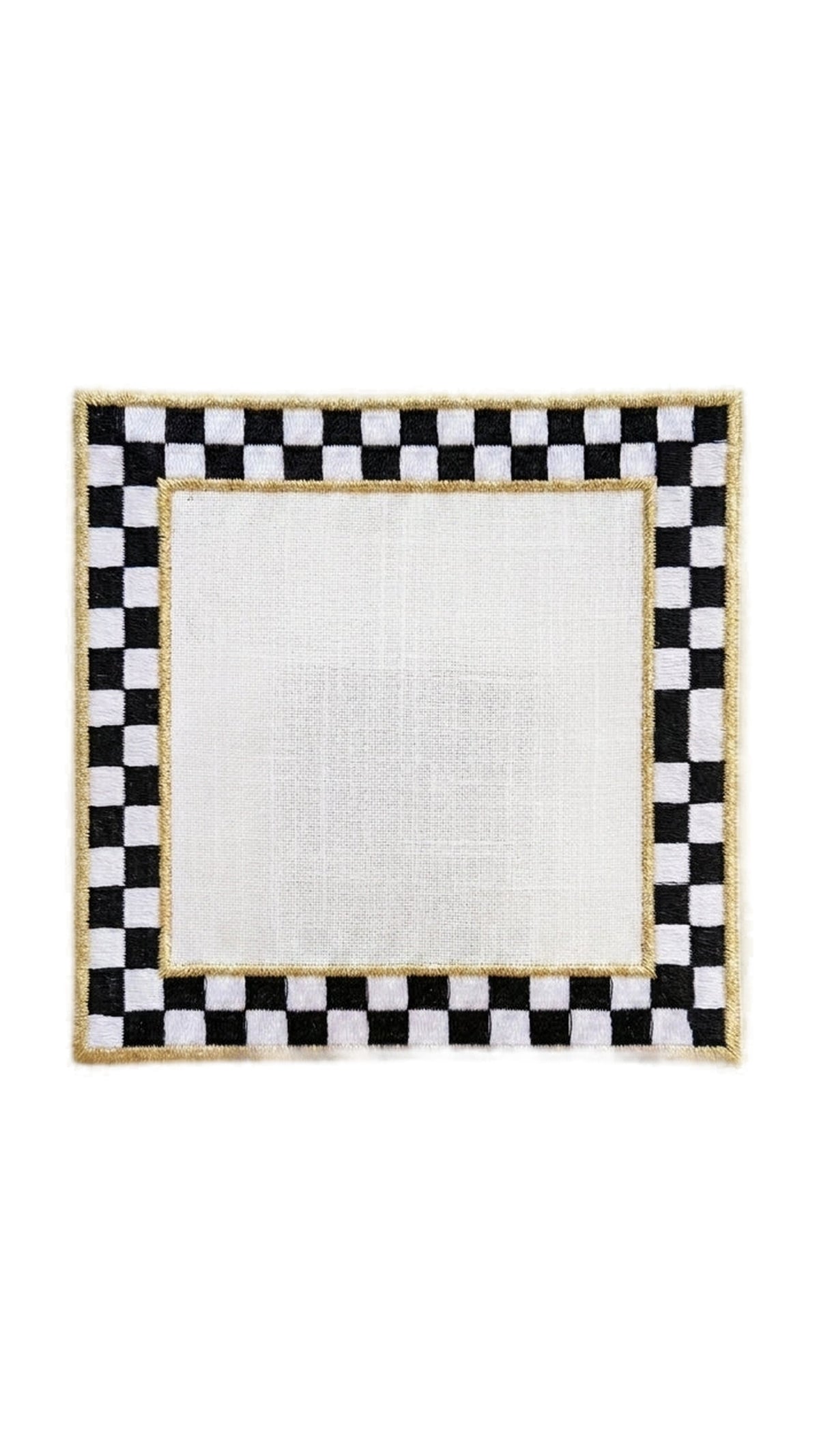 Montea Check Embroidered Kokteyl Peçetesi