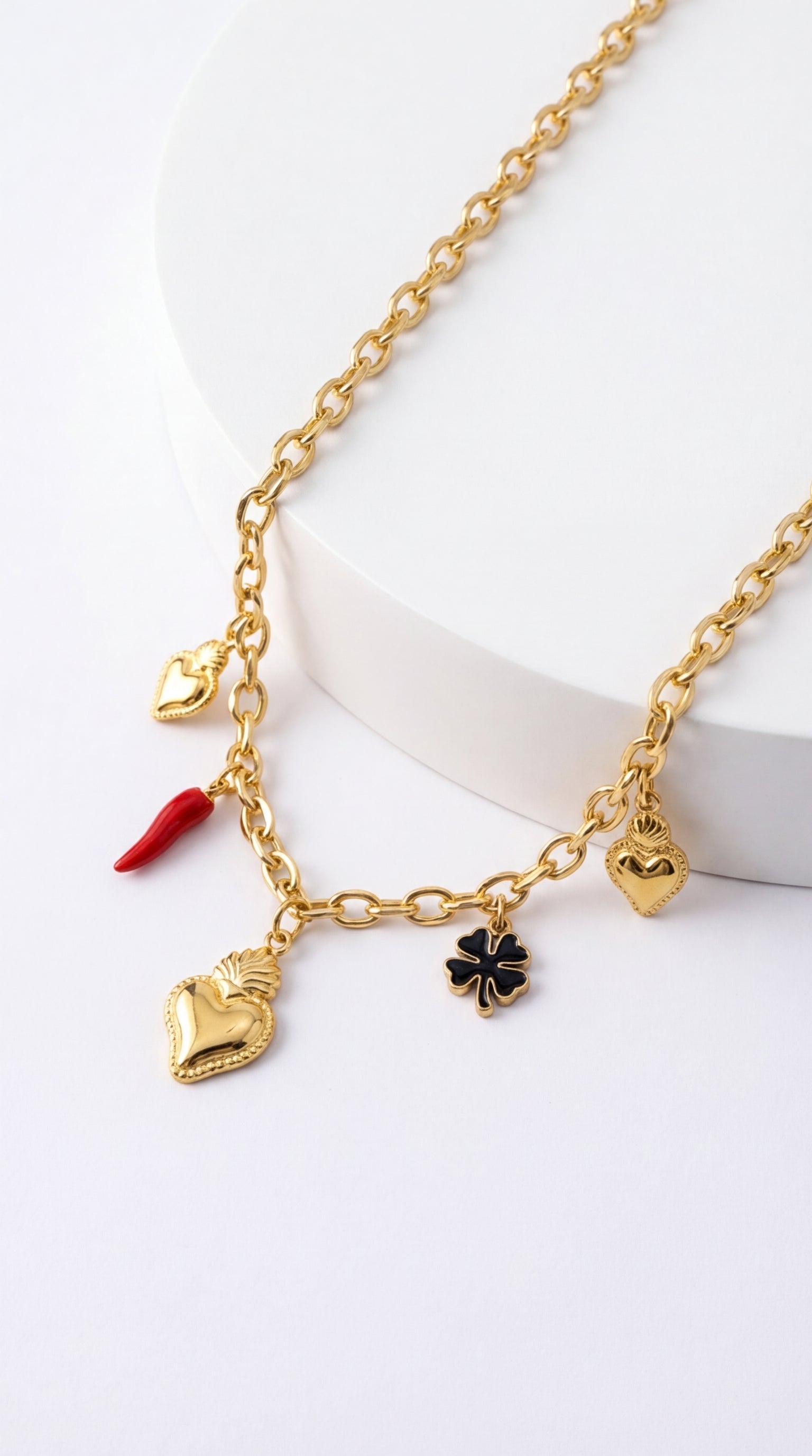 Charm Detail Chain Necklace