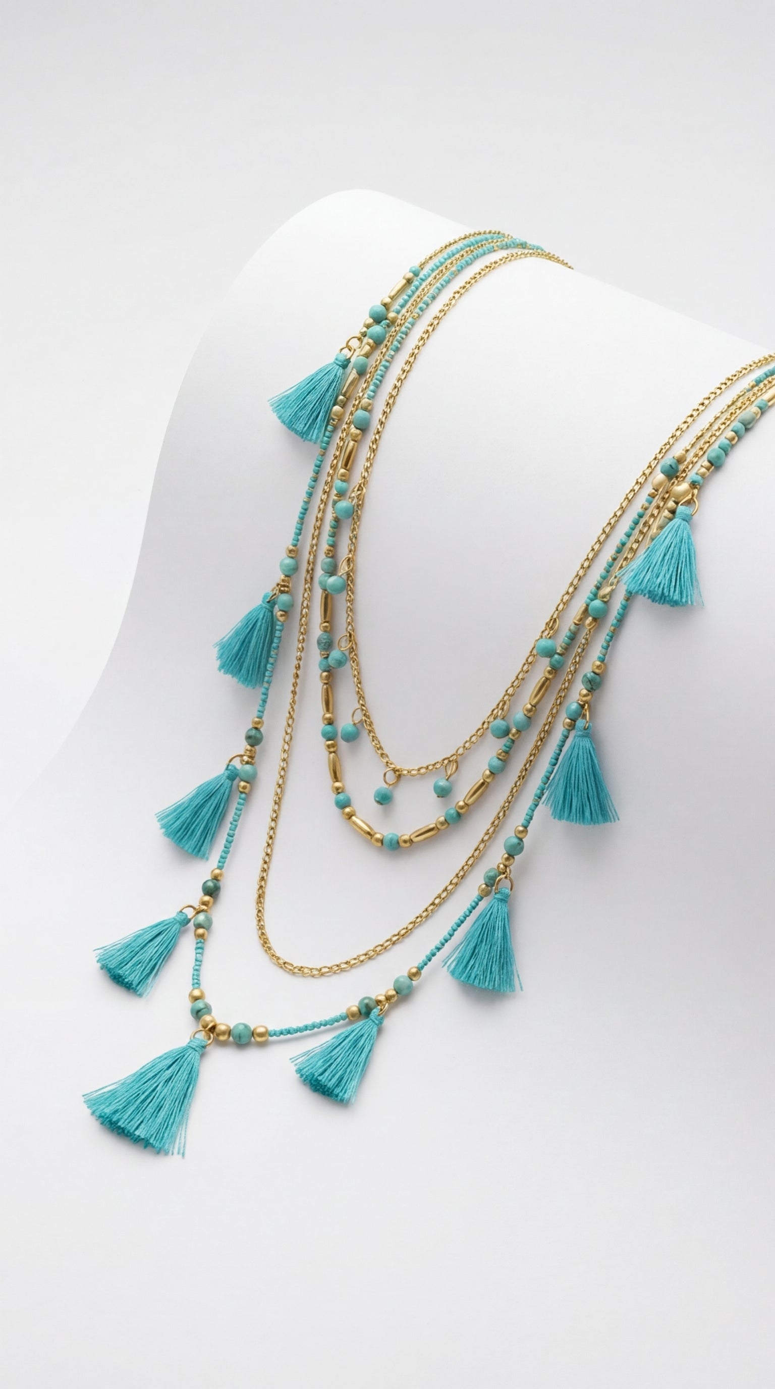 Azure Etnik Kolye- Blue