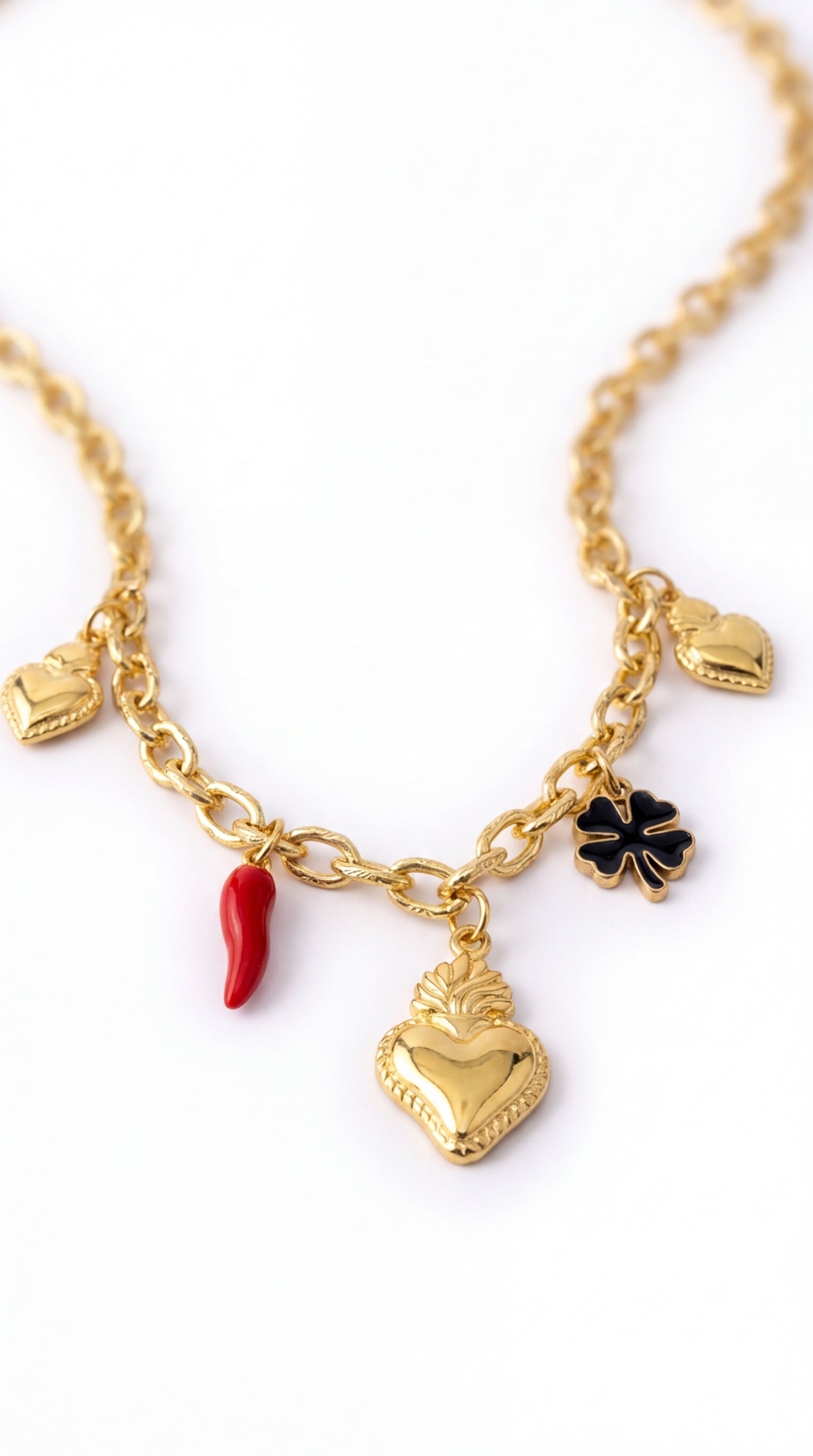 Charm Detail Chain Necklace