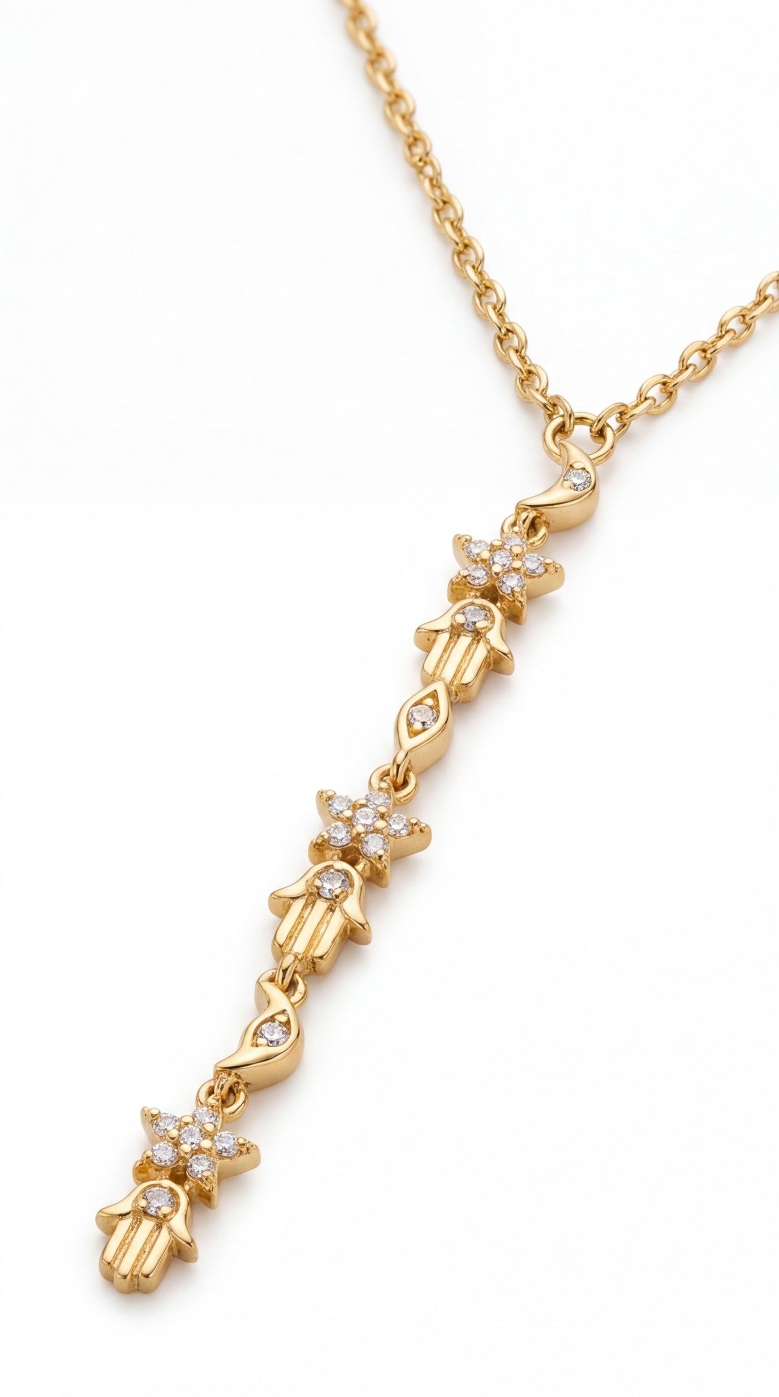 Long Dangle Detail Necklace