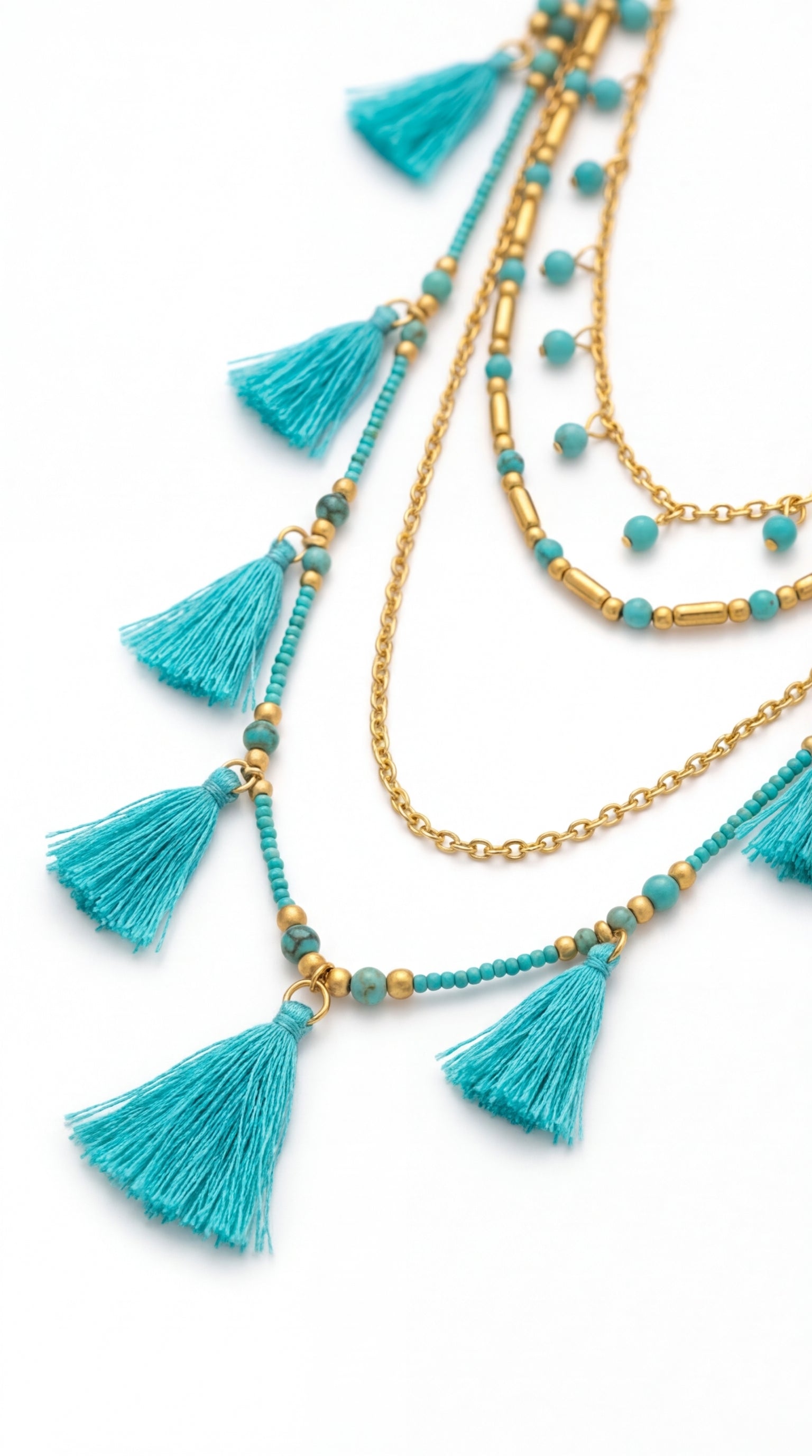 Azure Ethnic Necklace - Blue