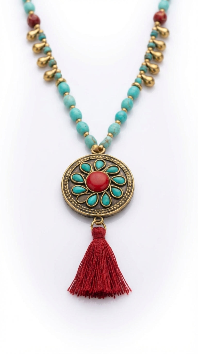 Nomad Ember Tasseled Necklace