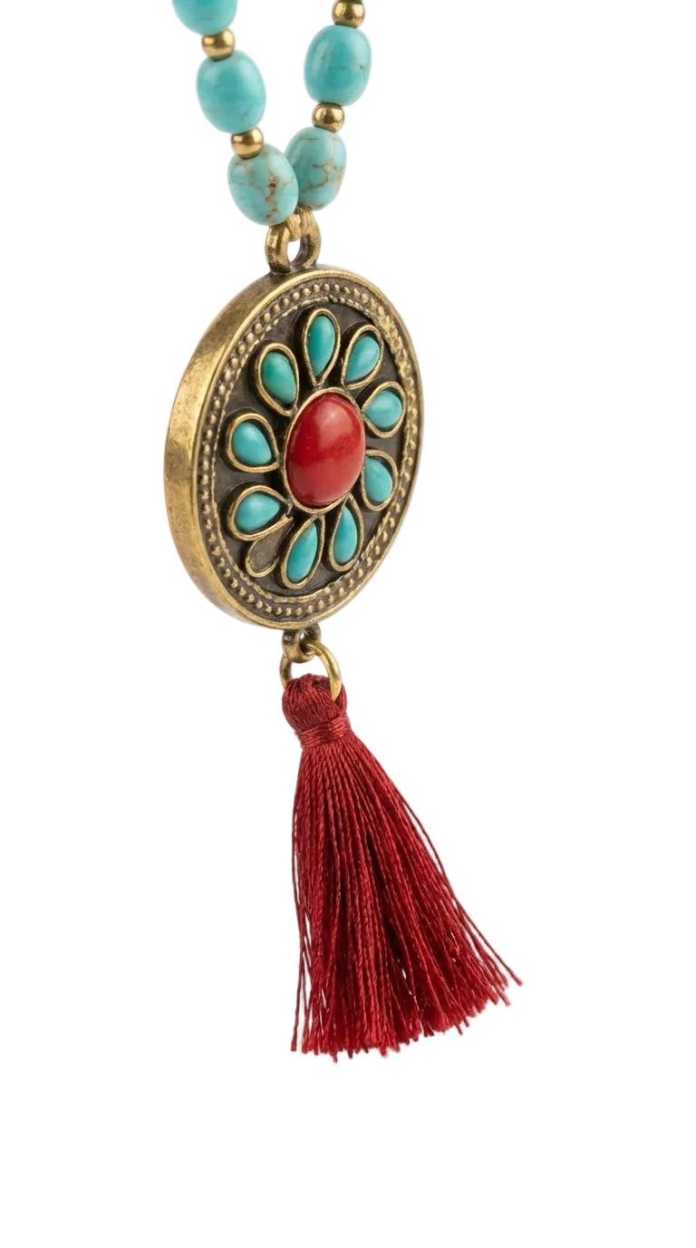 Nomad Ember Püsküllü Kolye