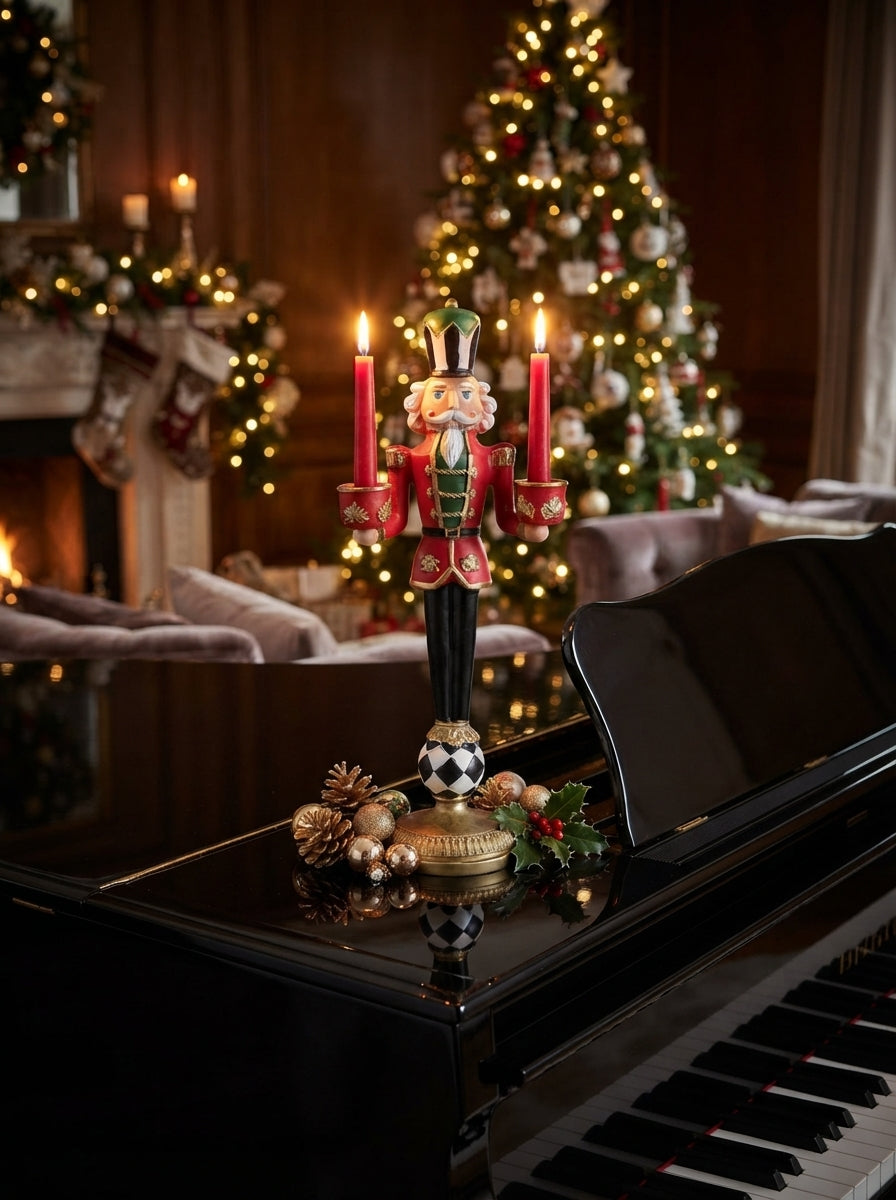 Christmas Nutcracker Fındıkkıran Figürlü Dekoratif Mumluk