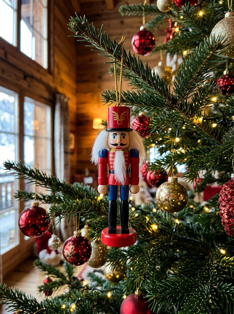Royal Blue Nutcracker Guard – Mavi Detaylı Fındıkkıran Asker Yılbaşı Ağacı Süsü - 12 CM