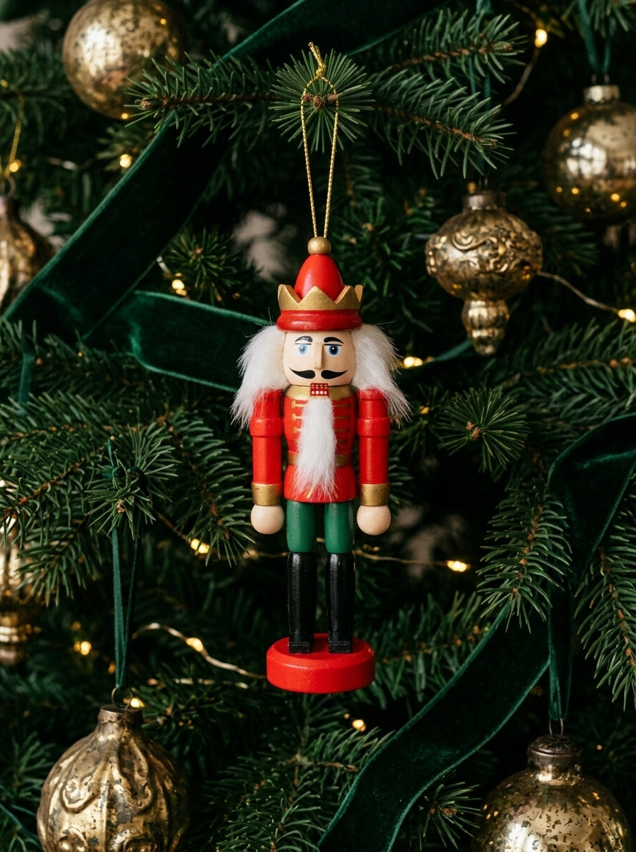 Royal Christmas Guard – Kırmızı Üniformalı Fındıkkıran Asker Yılbaşı Ağacı Süsü - 12 CM