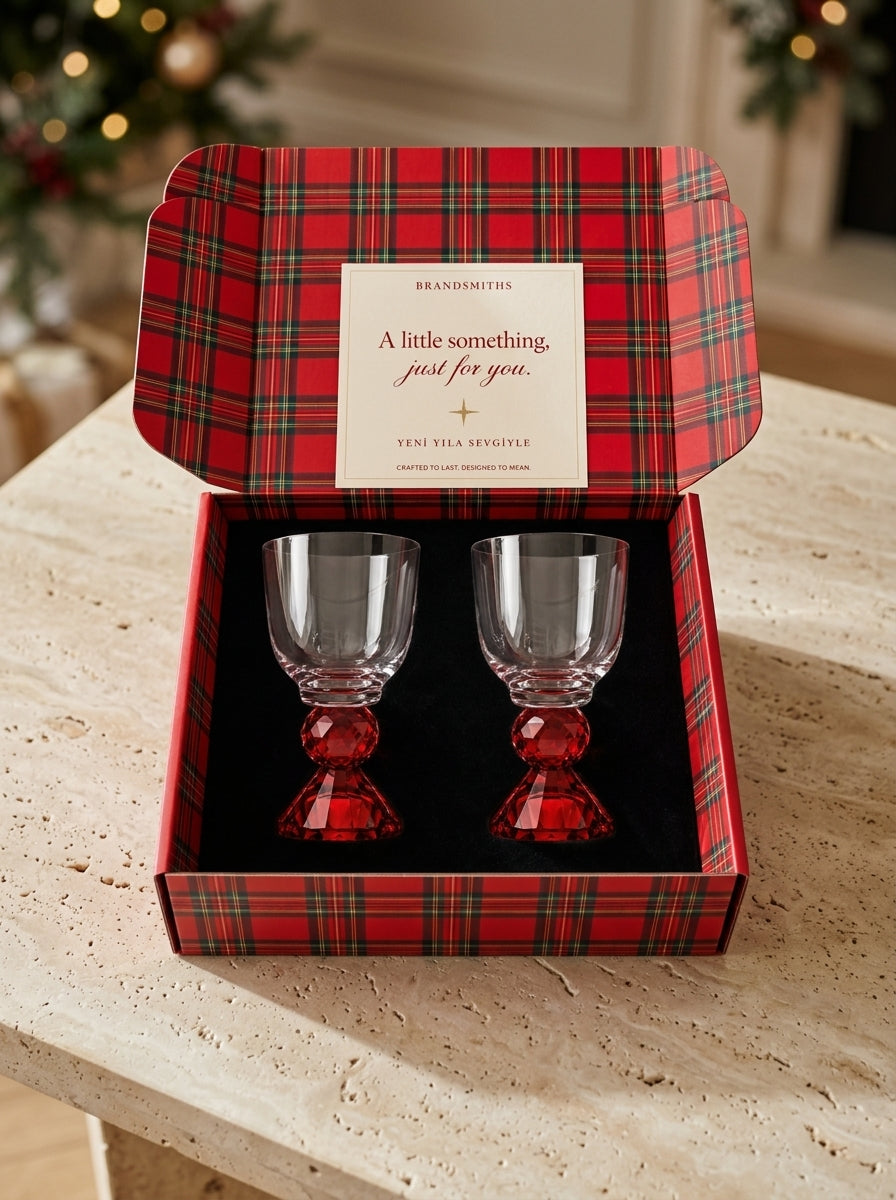 Christmas Classics – Ruby Ruby Lumi İkili Kristal Kadeh Seti