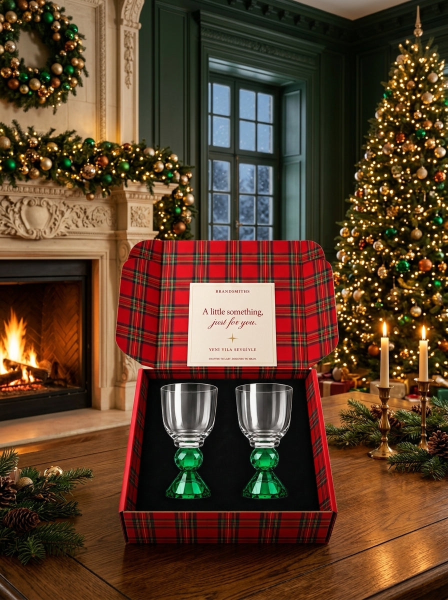 Christmas Classics – Emerald Emerald Lumi İkili Kristal Kadeh Seti