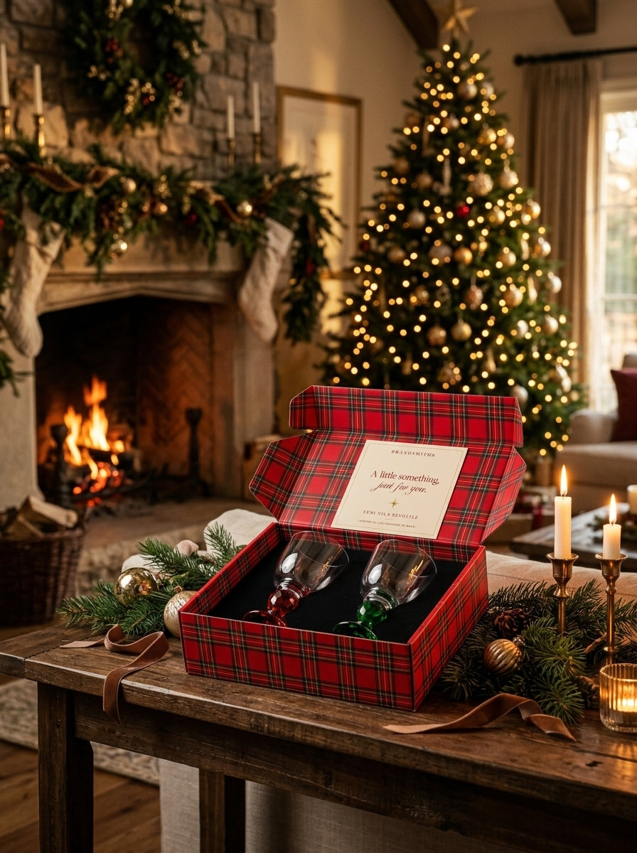 Christmas Classics – Ruby Emerald Lumi İkili Kristal Kadeh Seti