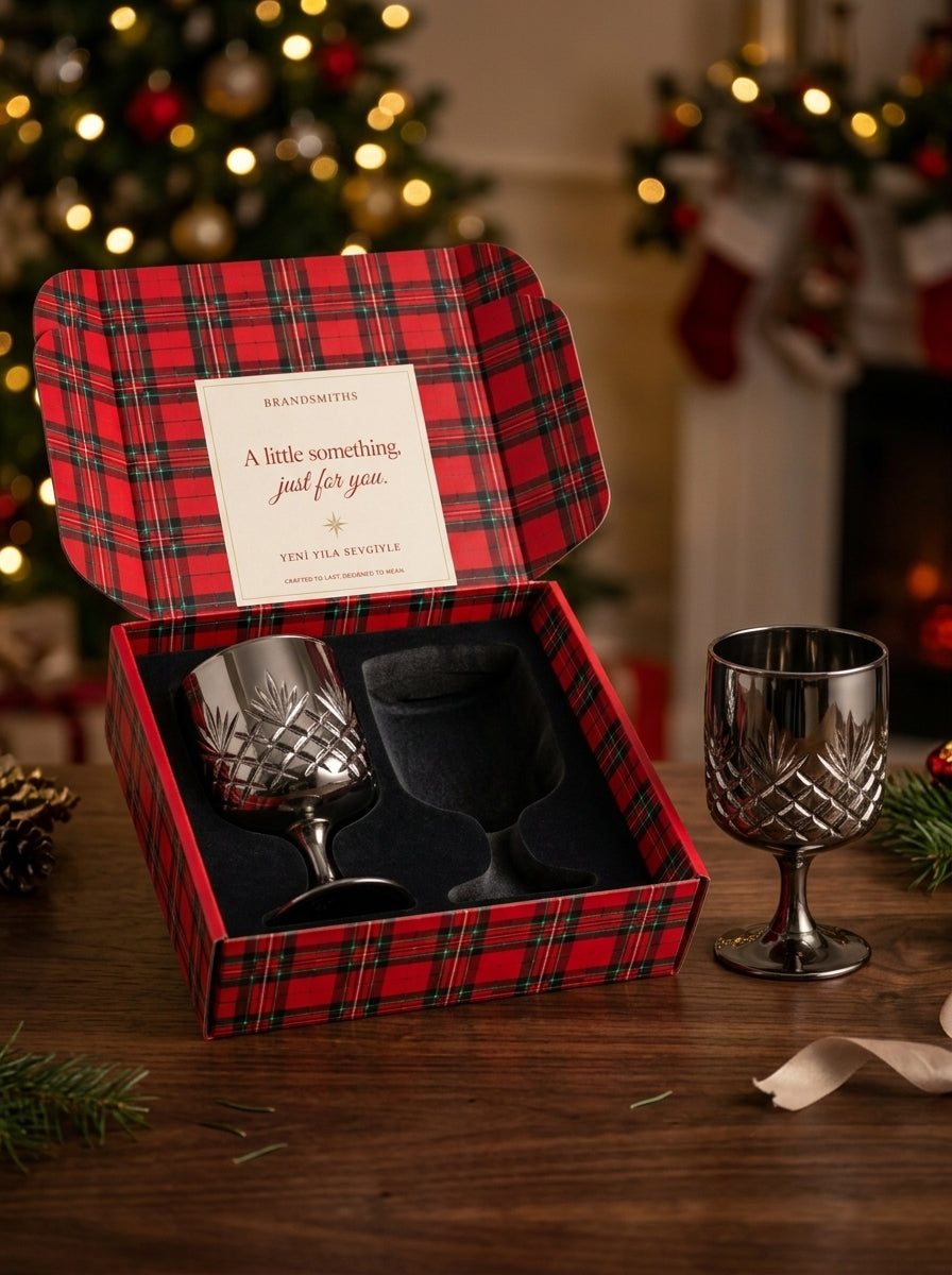 Christmas Classics – Eclat Arc Titanium İkili Kristal Kadeh Seti