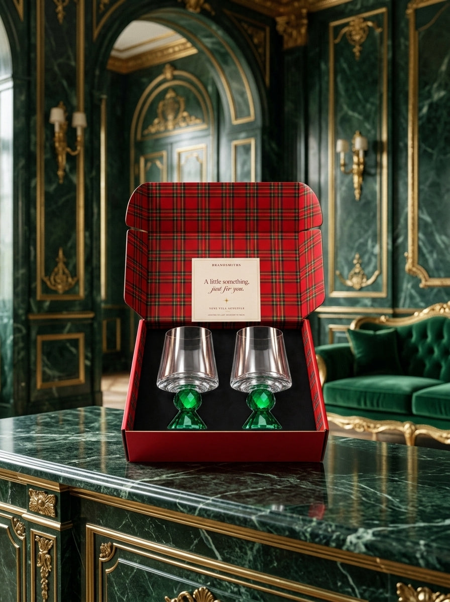 Christmas Classics – Emerald Emerald Lumi İkili Kristal Bardak Seti