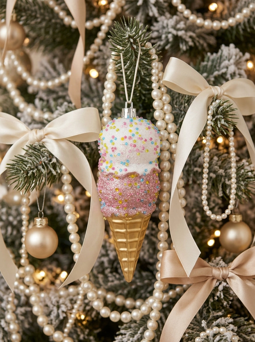 White Ice Cream Yılbaşı Ağaç Süsü