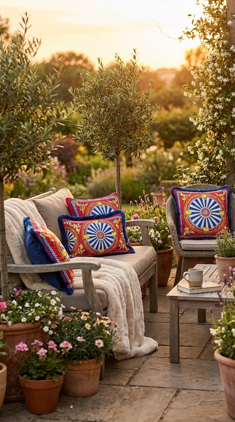 Verona Azure Dikdörtgen Kırlent