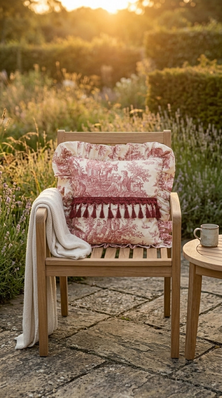 Toilea Burgundy Ruffle Kırlent