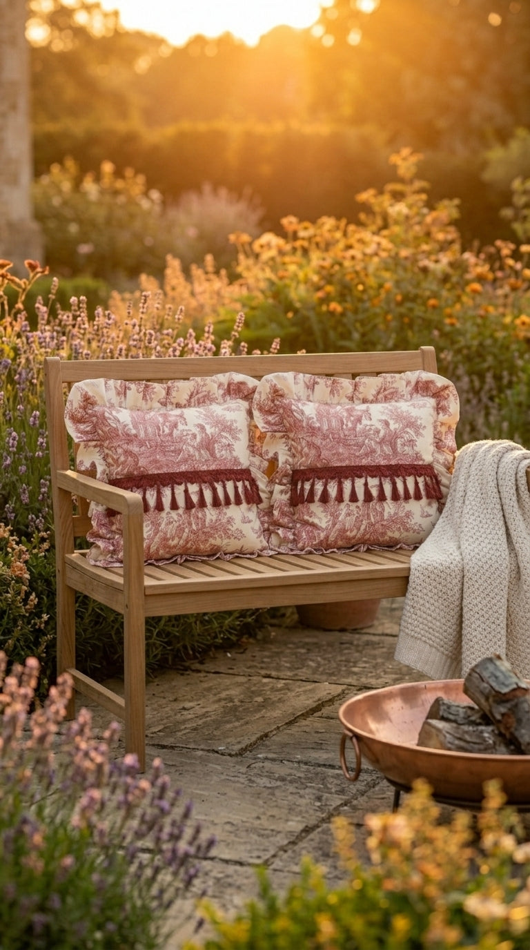 Toilea Burgundy Ruffle Kırlent