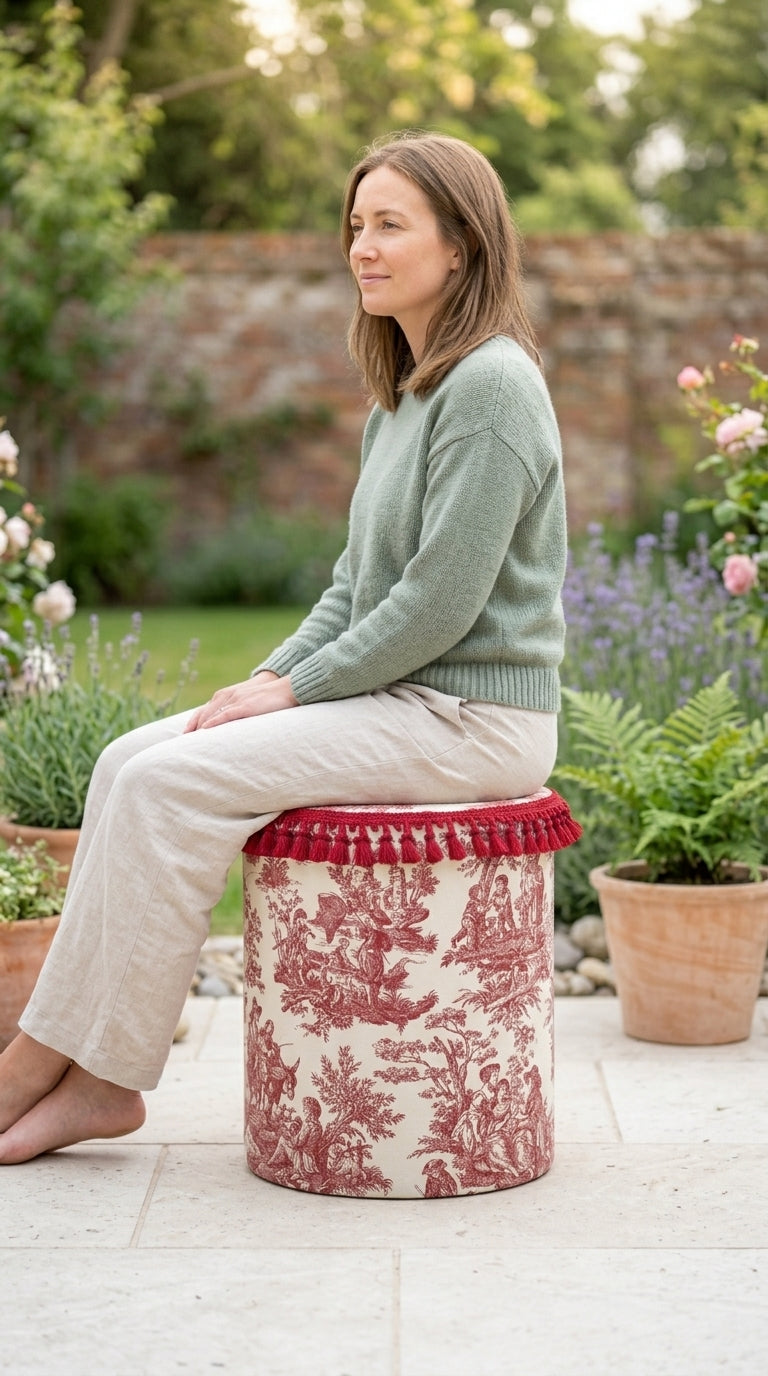 Toile Burgundy Puf