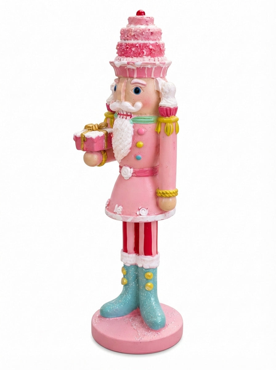 Pink Candy Nutcracker Dekoratif Fındıkkıran Figür - 18 CM