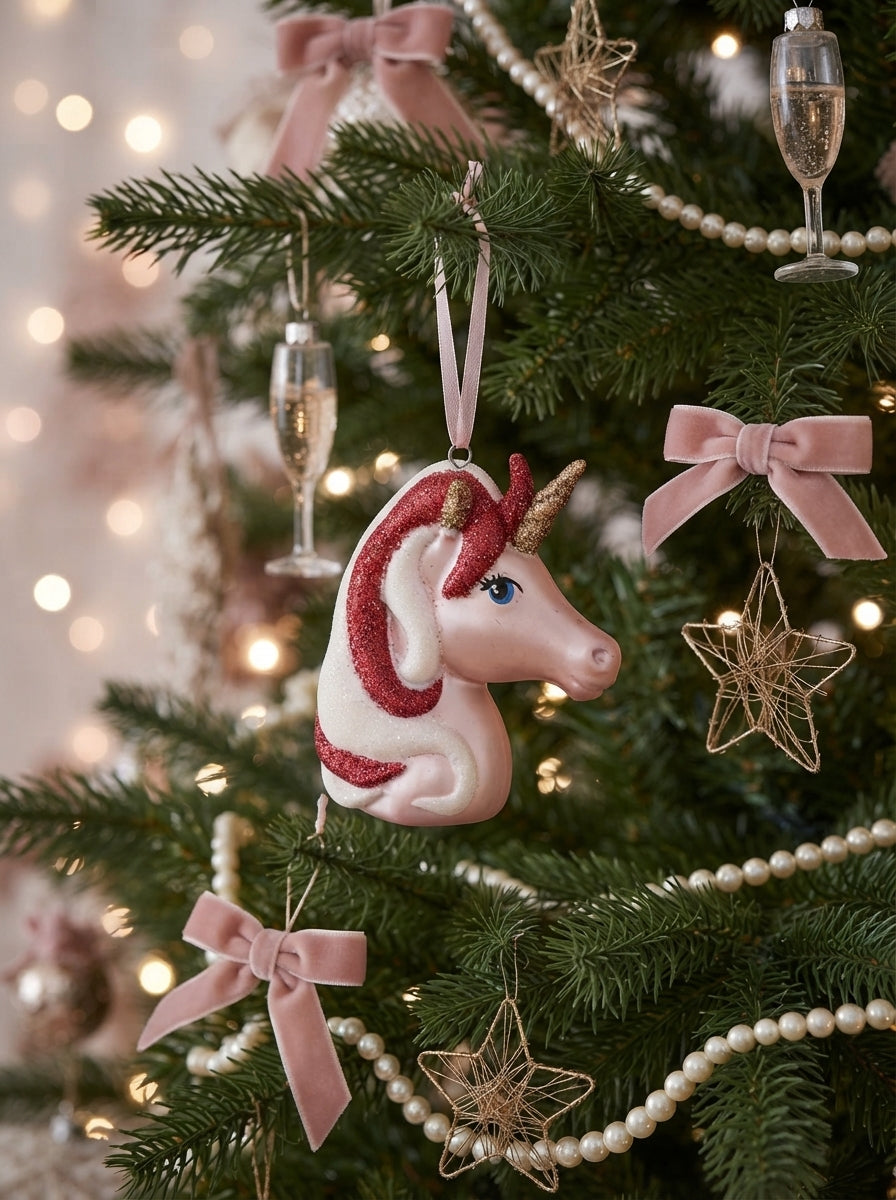 Blush Unicorn Yılbaşı Ağaç Süsü - 9 CM