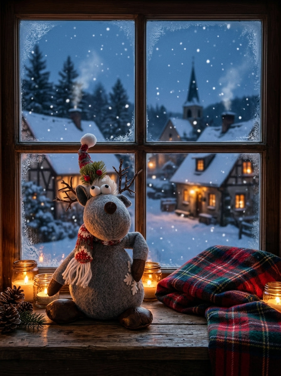 Rudolph Nordic Joy Grey Decorative Christmas Reindeer – 40 CM