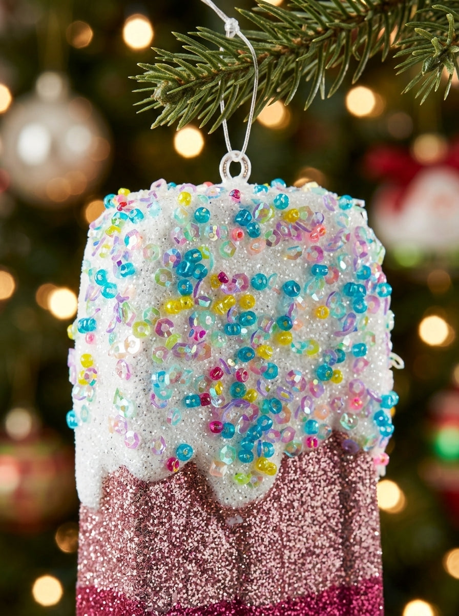 Pink Candy Ice Cream Yılbaşı Ağacı Süsü