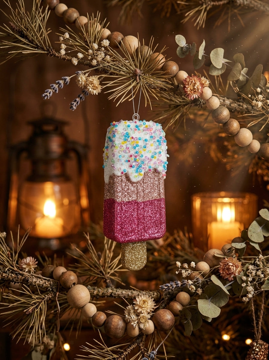 Pink Candy Ice Cream Yılbaşı Ağacı Süsü