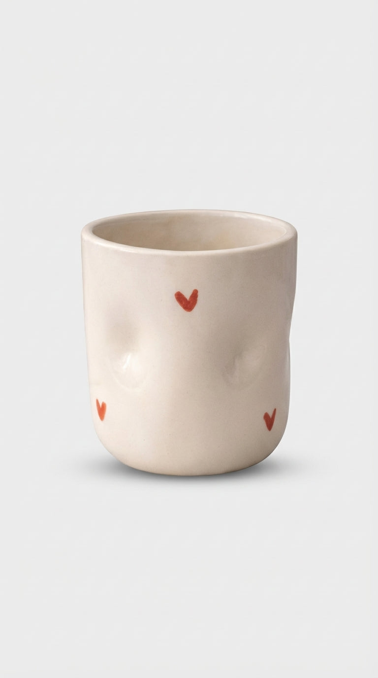 Kalp İzi Seramik Kupa