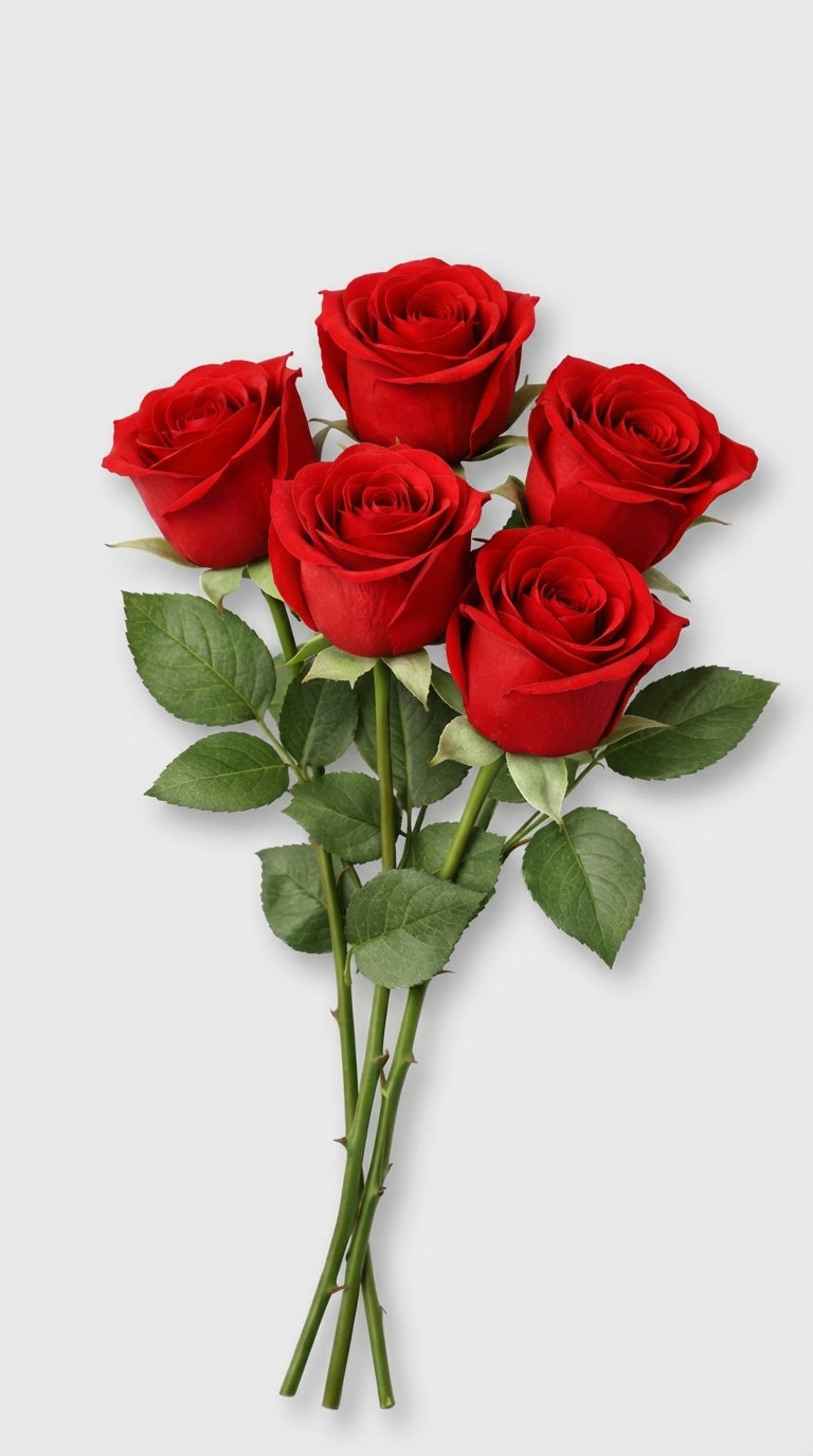 Gerçekçi Görünümlü Yapay Kırmızı Gül